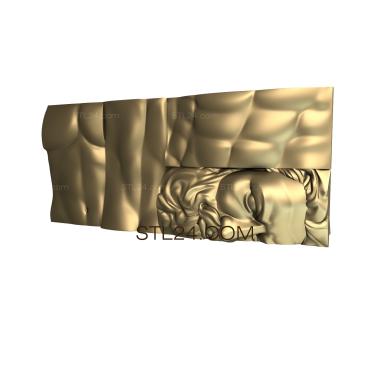 Art panel (Collage of torso pieces, PD_0495) 3D models for cnc